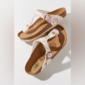 Birkenstock Women's Gizeh Vegan Birko-Flor Watercolor Flower 36 Regular